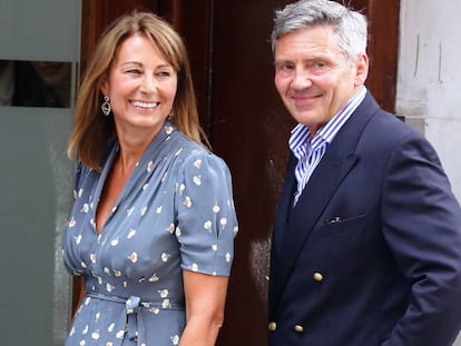 Los padres de la duquesa de Cambridge, Carole y Michael Middleton, en Londres.