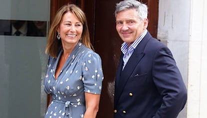 Los padres de la duquesa de Cambridge, Carole y Michael Middleton, en Londres.