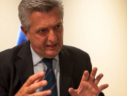 El Alto Comisionado para los refugiados, Filippo Grandi, durante la entrevista