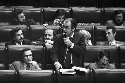 Vida Soria, en una intervención en el Congreso en 1980.