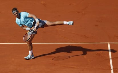 Nadal, durante el partido ante Murray 