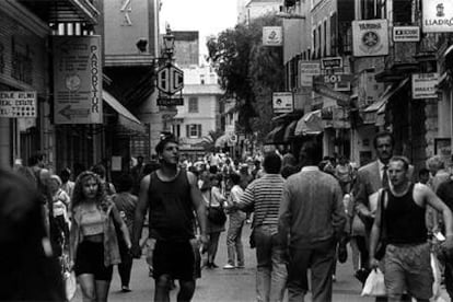 Aspecto de una calle de Gibraltar.