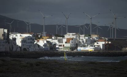 Parque eólico en Pozo Izquierdo (Gran Canaria).