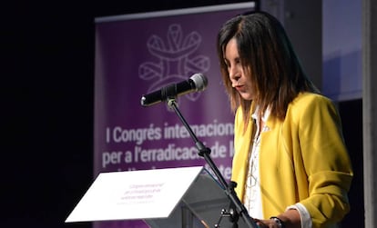 La Presidenta del Institut Català de les Dones, Laura Martínez, en el I Congreso para la erradicación de las violencias machistas.