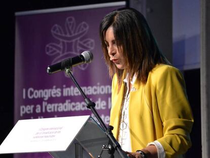 La presidenta de l'Institut Català de les Dones, Laura Martínez, al 1r Congrés per a l'Erradicació de les Violències Masclistes.