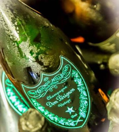 Una de las botellas de Dom Perignon que se degustaron durante la velada.