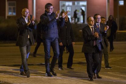 Sortida de presó dels consellers Romeva, Mundó, Rull i Turull.