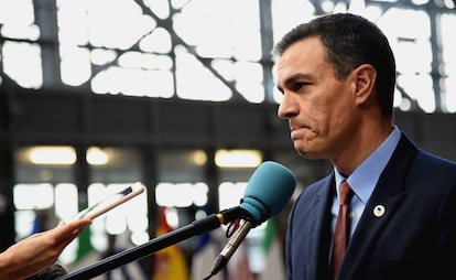 Pedro Sánchez, en Bélgica, este jueves.