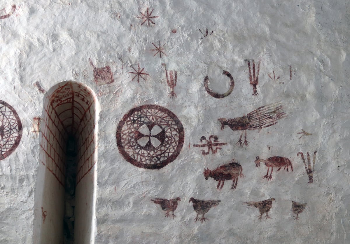 Sun disks, wild boars and peacocks: Paintings that challenge the logic of a Christian church