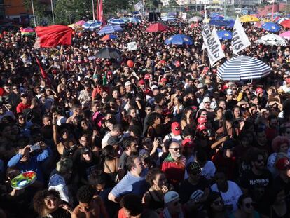 Ato pol&iacute;tico no Largo da Batata, em SP, no domingo, 4.