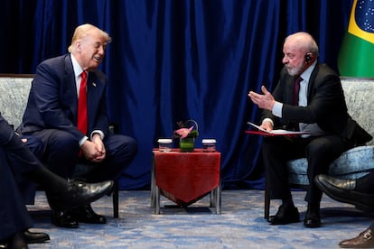 Donald Trump and Brazilian President Lula da Silva during their meeting at the Association of Southeast Asian Nations (ASEAN) summit last October in Kuala Lumpur.