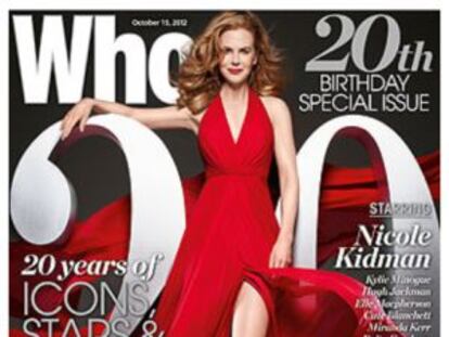 Nicole Kidman, en la portada del 20º aniversario de la revista 'Who'.