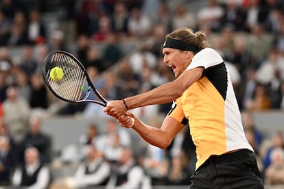 El tenista Alexander Zverev, durante un partido de Roland Garros.