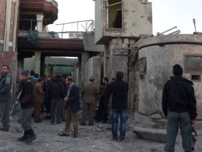 Imagen del estado en el que ha quedado la Embajada de Espa&ntilde;a en Kabul.