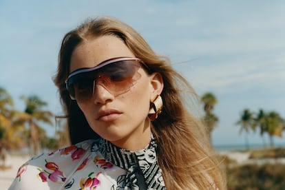 Gafas de sol Bohemian Vuittony Mask, con cristales recortados, de Louis Vuitton.