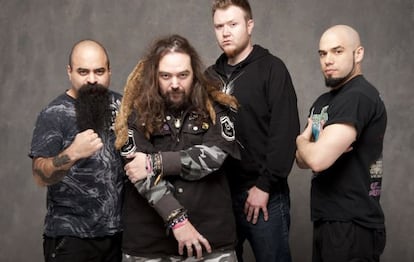 Cavalera, segundo por la izquierda, con el resto de &#039;Soulfly&#039;