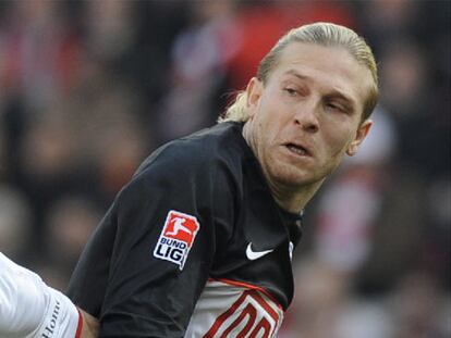 Voronin, el sábado contra el Stuttgart.