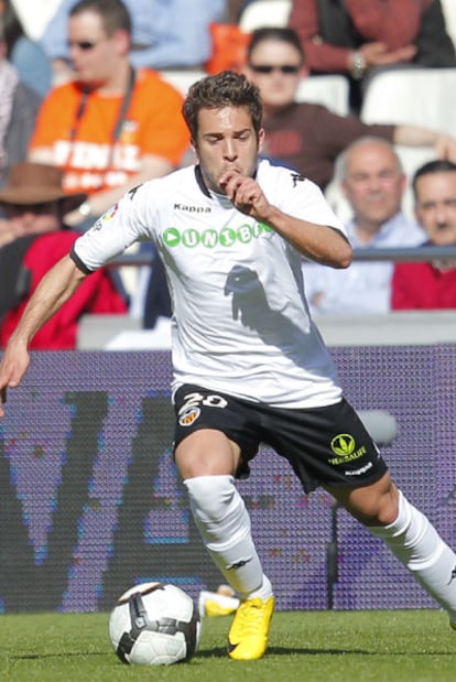 Jordi Alba, en un partido con el Valencia.