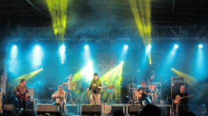 El grupo Berrogüeto durante un concierto