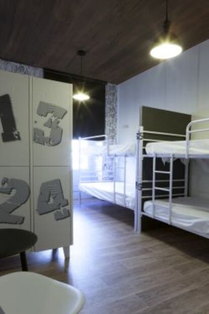 Una de las habitaciones del nuevo hostel Room007 Chueca