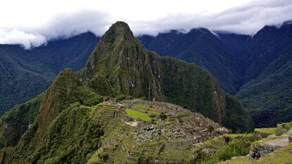 Panorâmica da cidadela inca de Machu Picchu, no Peru.