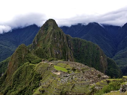 Panorâmica da cidadela inca de Machu Picchu, no Peru.