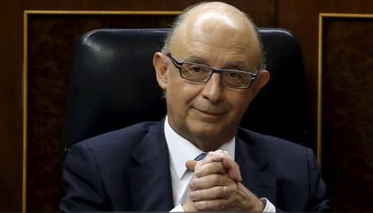 Cristóbal Montoro, este miércoles en el Congreso.