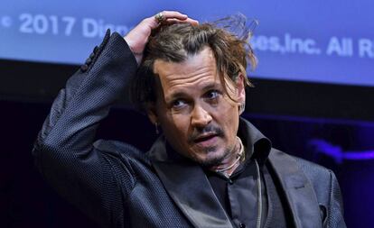 Johnny Depp, en el estreno en Tokyo de la última entrega de 'Piratas del Caribe'.