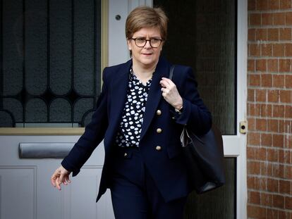 La ex primera ministra de Escocia, Nicola Sturgeon, el pasado 26 de abril en su casa de Glasgow.