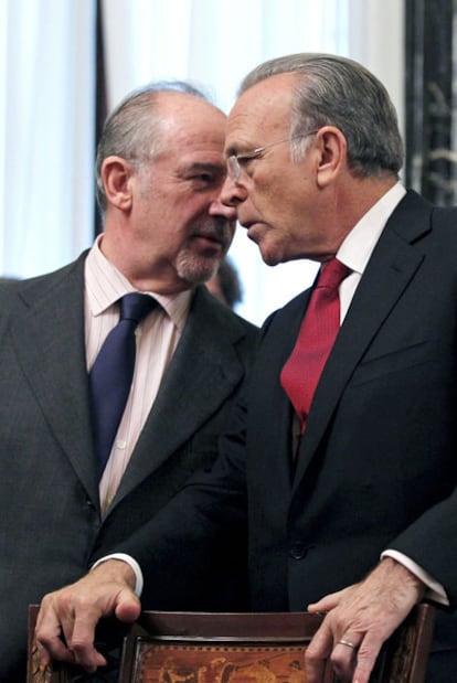 Rodrigo Rato e Isidro Fainé, en  2010.