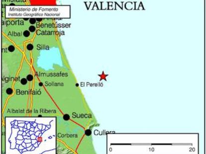 Un terremoto de 2,9 en Sueca se siente en la costa valenciana
