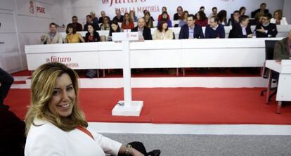 Susana Díaz, durante la reunión del Comité Federal del PSOE.