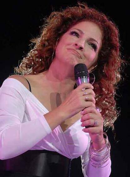 Gloria Estefan, durante su actuación en  Las Ventas.