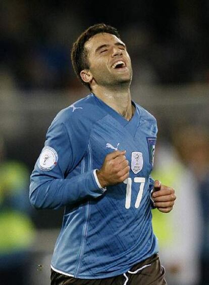 Giuseppe Rossi celebra el tercer gol de Italia ante EE UU