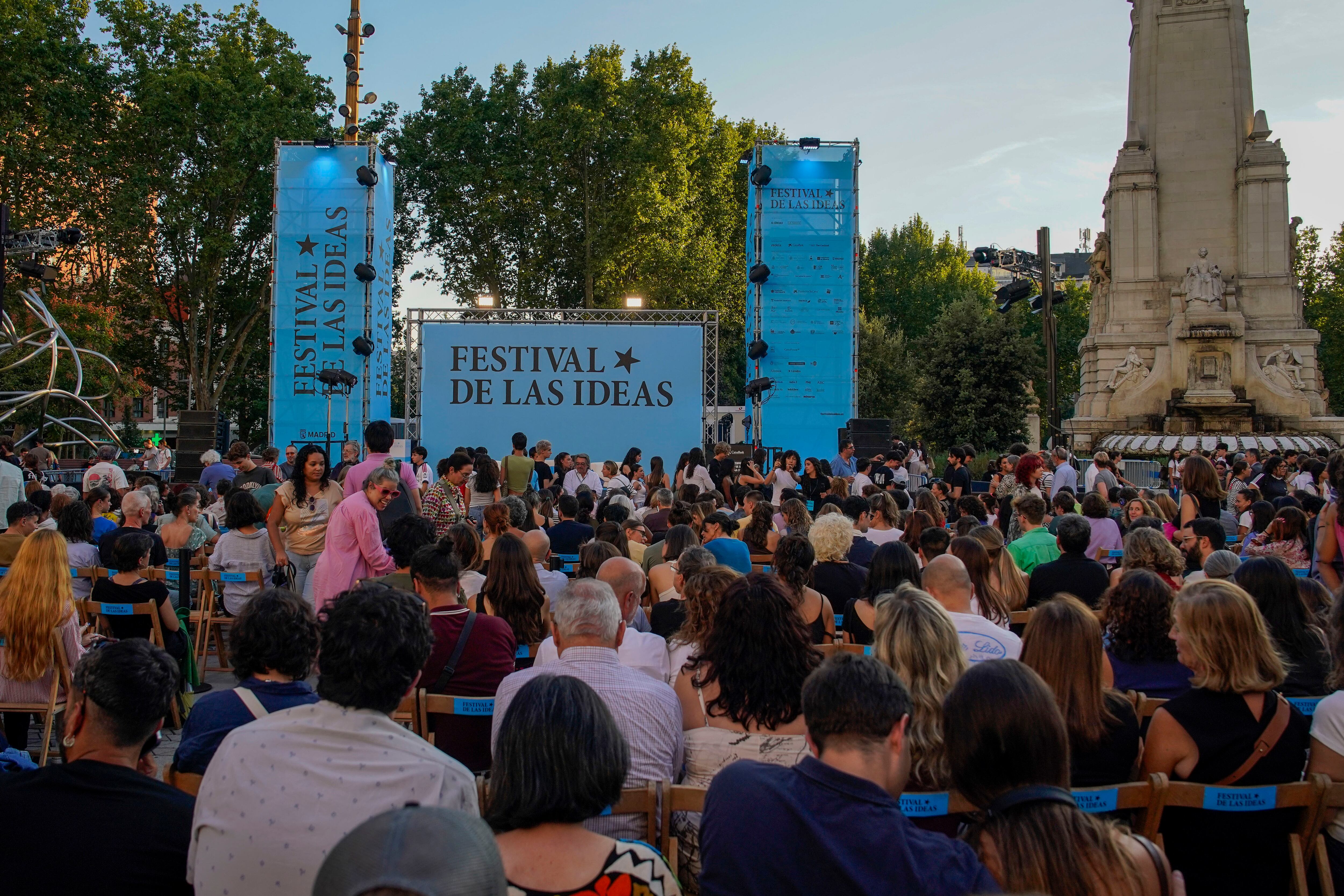 Público asistente a uno de los actos del Festival de las Ideas, en Madrid, el pasado viernes.