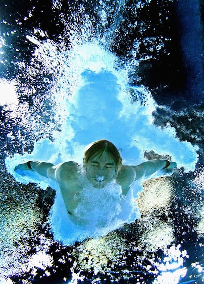 El australiano Matthew Mitcham durante la final de salto de plataforma de 10 metros en la Royal Commonwealth Pool en los Juegos de la Commonwealth, en Edimburgo, Escocia. 2 de agosto de 2014.