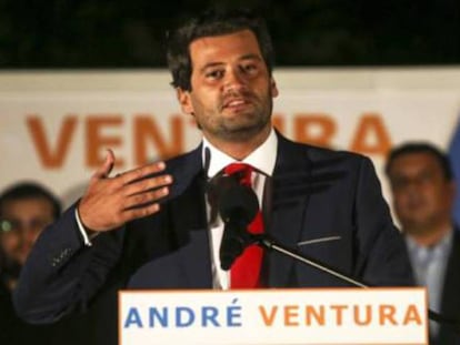 André Ventura, en un acto público.