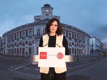 La presidenta de la Comunidad de Madrid, Isabel Díaz Ayuso, durante un acto este viernes.