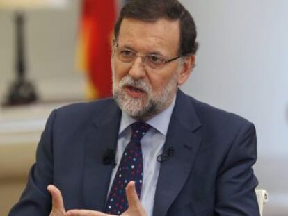 El presidente del Gobierno, Mariano Rajoy, en una entrevista con Efe.