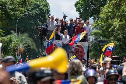 La lider de la oposición, María Corina Machado, convoco a sus seguidores a un día más de protestas en la ciudad de Caracas.