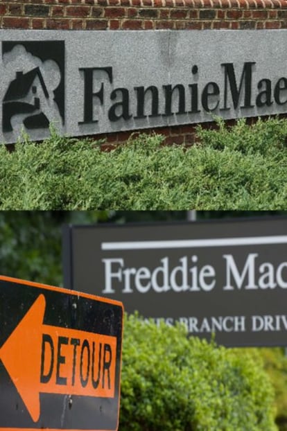 Carteles de Fannie Mae y Freddie Mac.