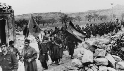 Tropes rebels al front de l'Ebre.