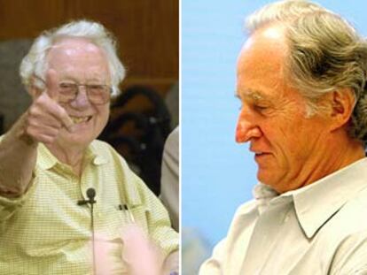 Los tres galardonados con el Premio Nobel de Medicina o Fisiología: Martin Evans, Oliver Smithies y Mario R. Capecchi (de izquierda a derecha).
/ REUTERS