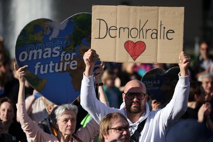 Manifestación en repulsa del ataque a Matthias Ecke, este domingo en Berlín