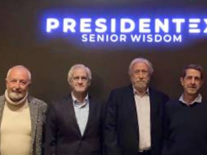 Miguel Ángel Furones, Francisco José González, Agustín Medina, Fernando Herrero y Juan Ramón Plana, los cinco miembros de Presidentex.