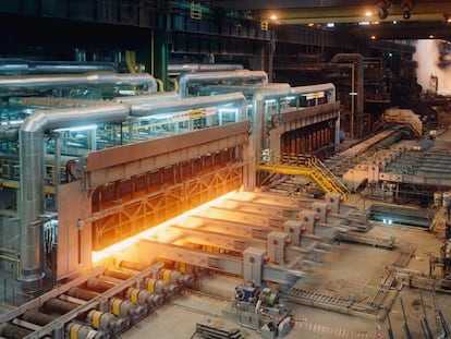 Una instalación siderúrgica en Avilés.