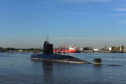 Imagen de 2014 facilitada por la marina argentina del submarino ARA San Juan en Buenos Aires. 