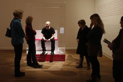 Ido Porat, uno de los 'Judíos en una vitrina', pieza de la polémica exposición del Museo Judío de Berlín.