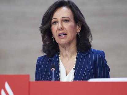 La presidenta de banco Santander, Ana Botin, en abril de este año. 