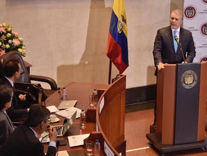 Iván Duque ante la Corte Constitucional de Colombia.